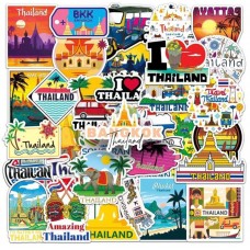 Set De 50 Stickers Tailandia País Turismo Bangkok Ciudad